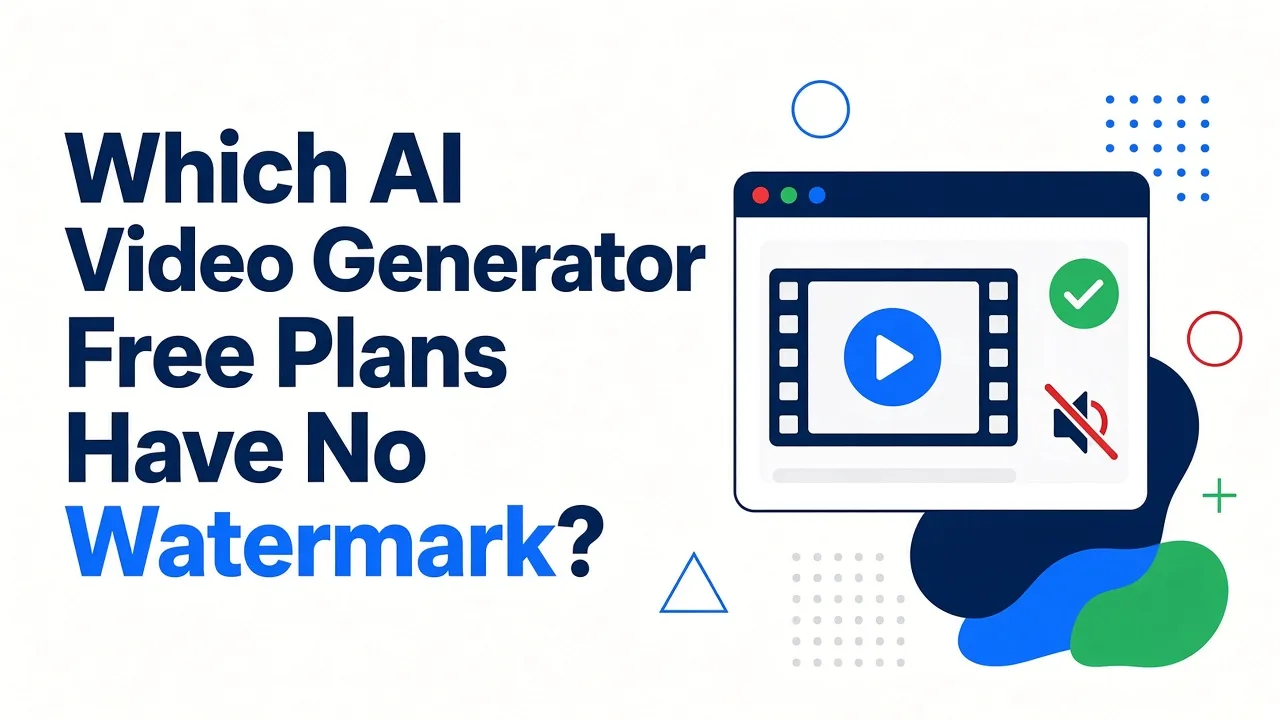 Which AI Video Generator Free Plans Have No Watermark?
