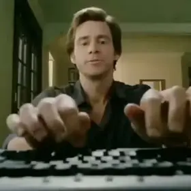 Jim Carrey Typing