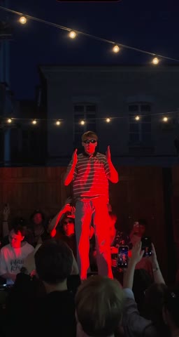 Red light stage dance